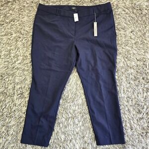 LOFT PLUS Marisa Skinny Ankle Length Pants Navy Blue Size 22 Work Wear